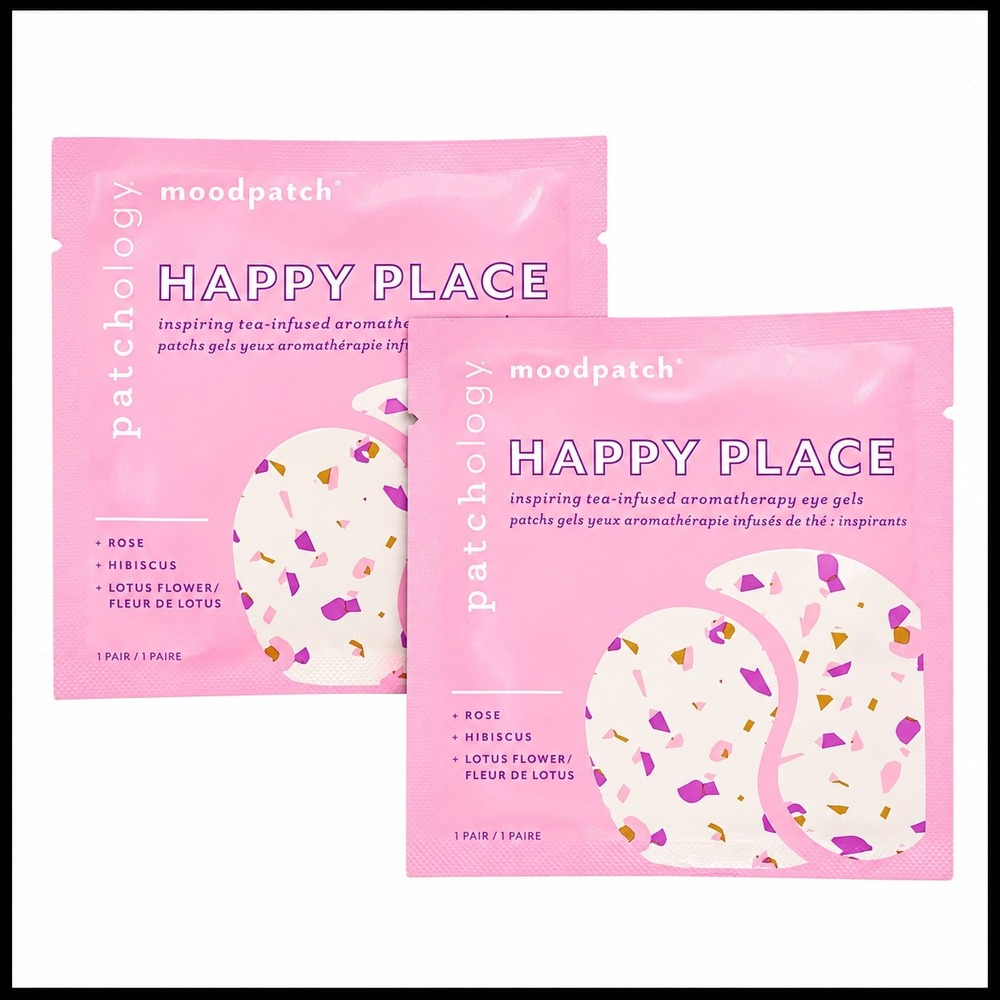 2 x Patchology Mood Patch Happy Place Tea Infused Aromatherapy Eye Gels 1 Pair